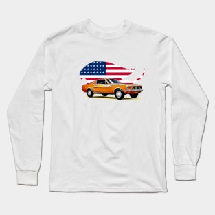 Vintage Mustang USA Print Long Sleeve T-Shirt